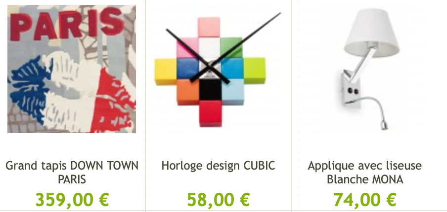 Listing produits Magento Commerce