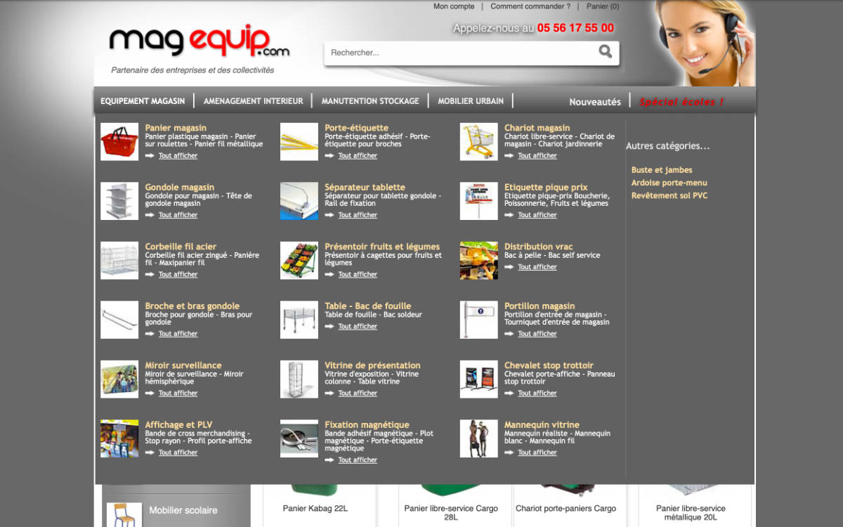Menu Magequip Magento