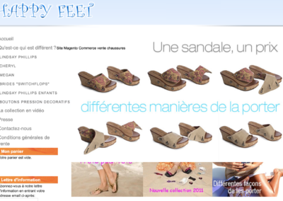 Happyfeet : création de site Magento pour vente de chaussures personnalisables